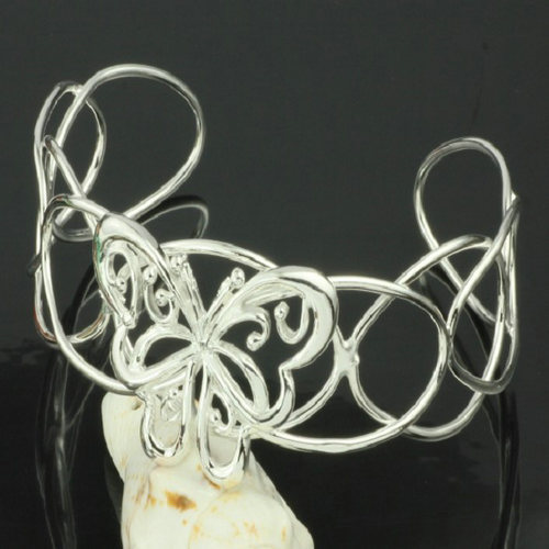 欧美外贸银饰 925电镀手镯手环 镂空蝴蝶女式手镯 200元饰品混批