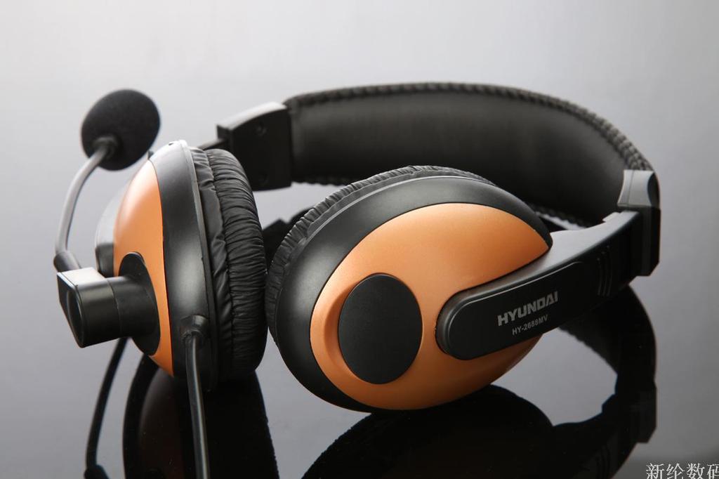 hy/现代 hy-2688mv/头戴式电脑耳机/网吧耳机/语音聊天/麦克风