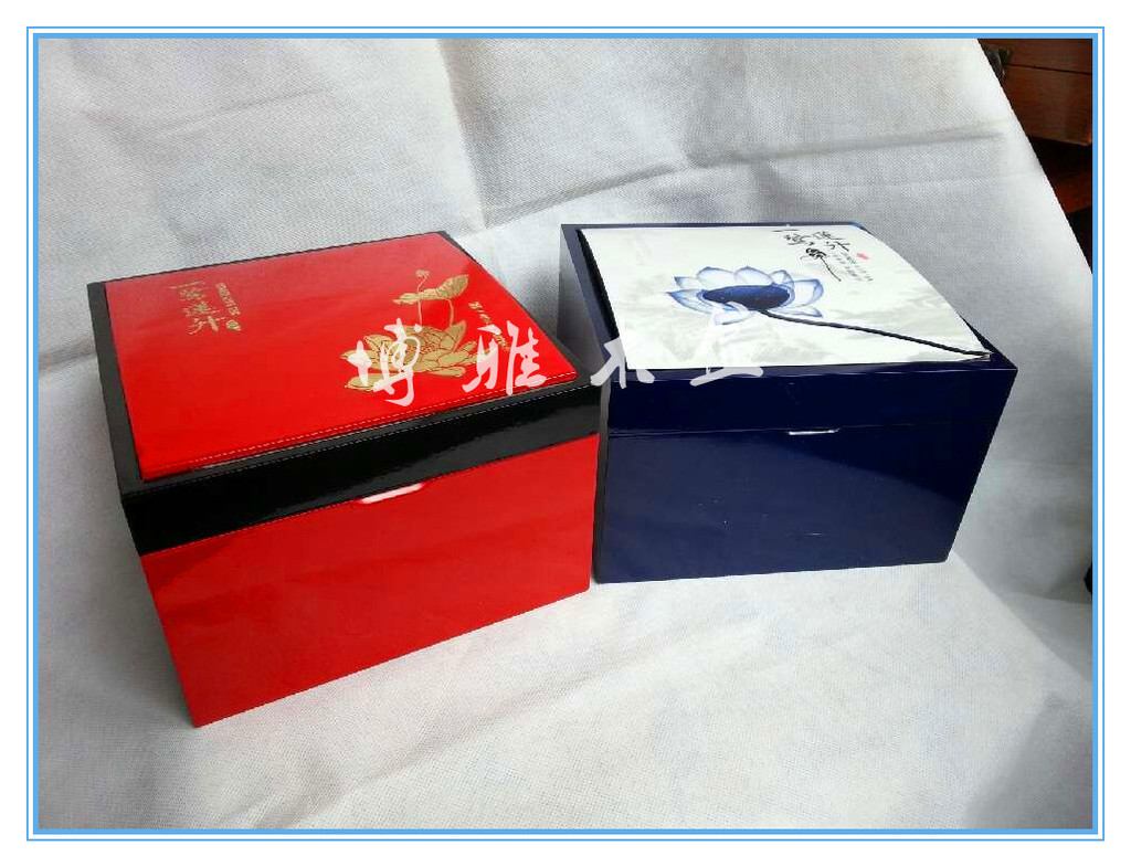 厂家供应高档一鹭莲升木盒