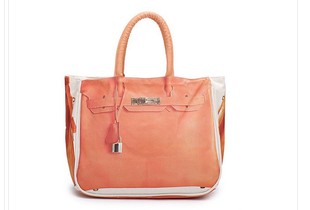 [美美]娇娇包系列环保帆布单肩包 桔色