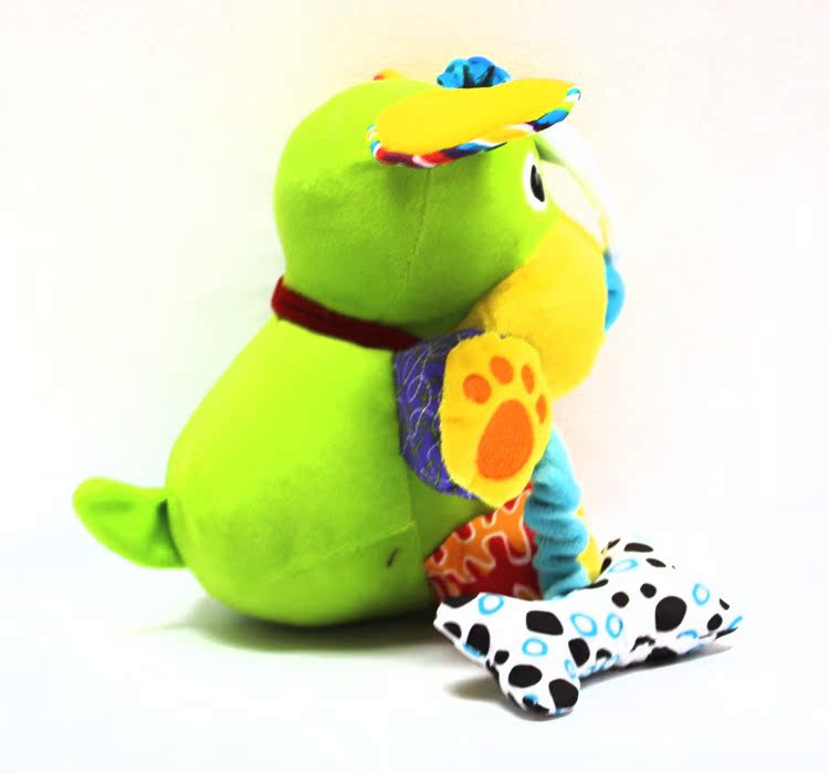 美国拉玛泽lamaze 绿色的会叫外形可爱的狗 挂件玩偶 一件代发