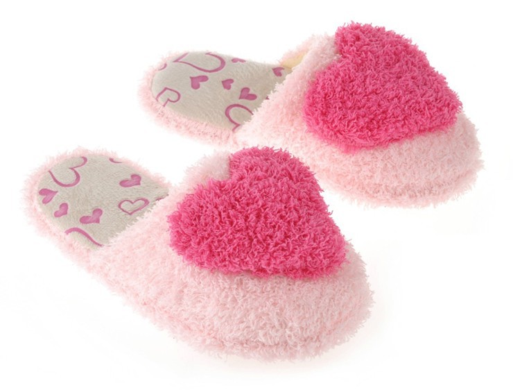 冬季新款毛绒休闲棉拖鞋桃心毛拖鞋家居拖鞋2012爆款