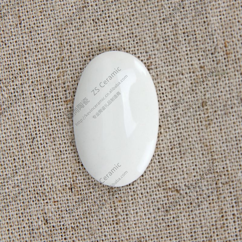 戒指凸面 椭圆形 陶瓷饰品配件/热转印陶瓷片/印图瓷片/来样定制