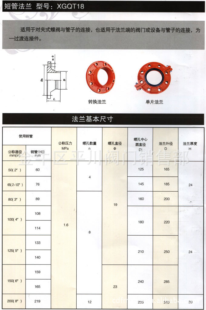 fm ul認證 萊德 消防溝槽法蘭/給水溝槽法蘭/短管/單片/轉換法蘭圖片