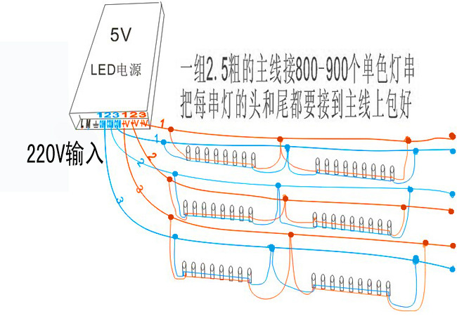 led灯珠接线图解图片