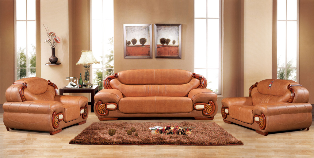 供应豪华古典居家真皮沙发908a