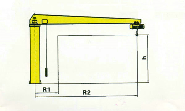 訂做bz型定柱式旋臂起重機 5t懸臂吊 加長懸臂 更長操作空間