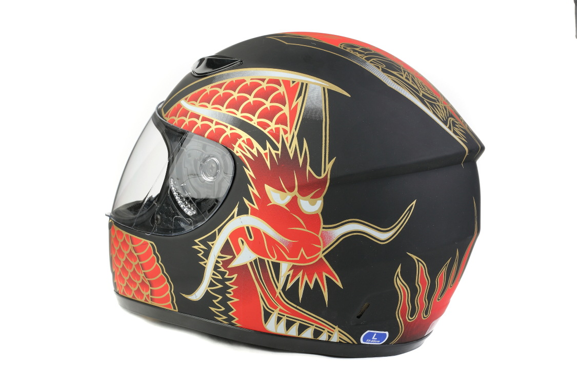 华盾新款摩托车头盔,全盔,赛车盔,跑盔中国龙 hd-07b