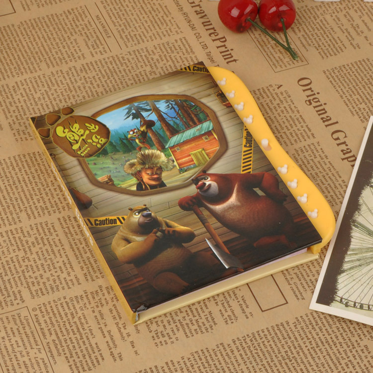 批发中号熊出没卡通动漫密码锁本 记事本日记本儿童笔记本图片_25