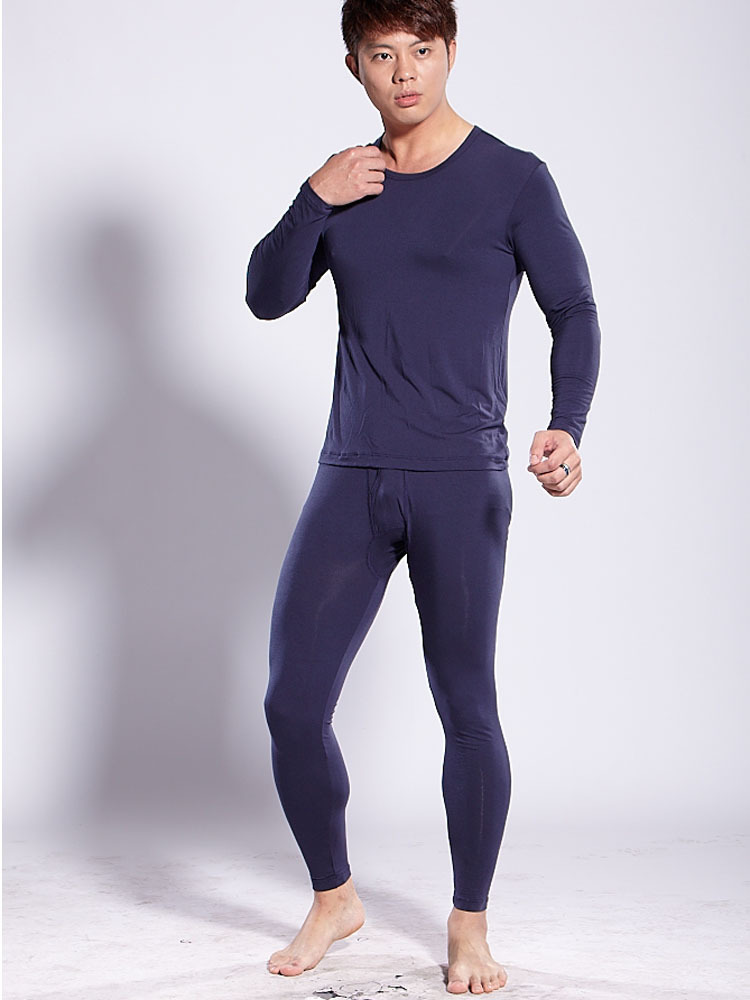 保暖上衣-男士保暖内衣 保暖内衣专家 纯色内衣 男装莫代尔 圆领贴身