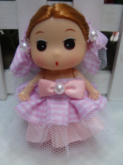 新款8cm迷糊娃娃 包包手机钥匙圈挂件装饰 节日婚庆小礼物 创意玩偶