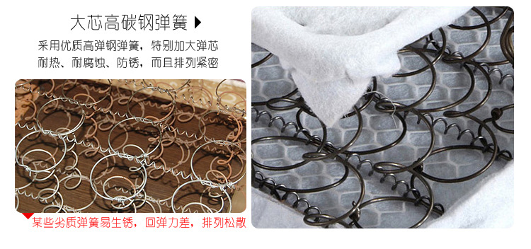 席梦丝床垫,有弹簧,纯棉织锦面,可拆洗,出厂价
