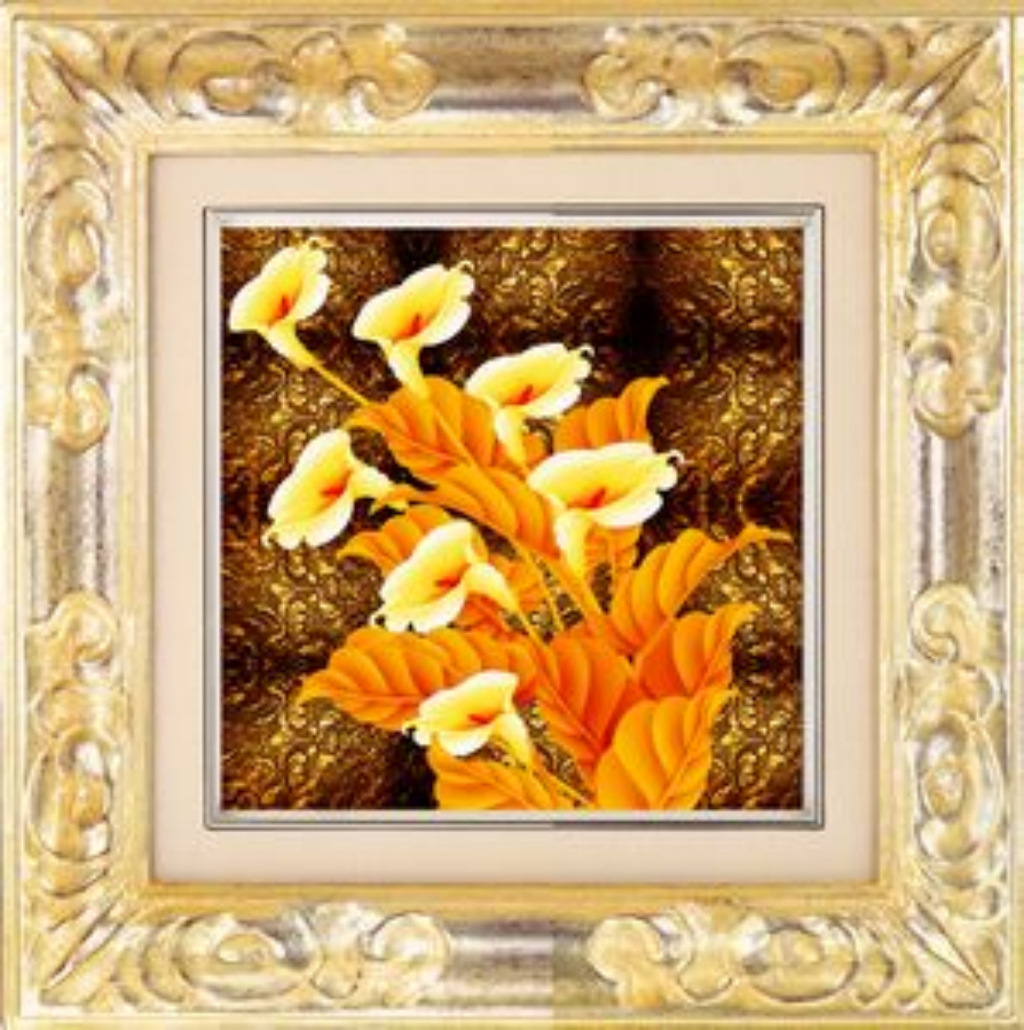 diy钻石画 厂家直销批发 3d 钻石画 一束金色的花