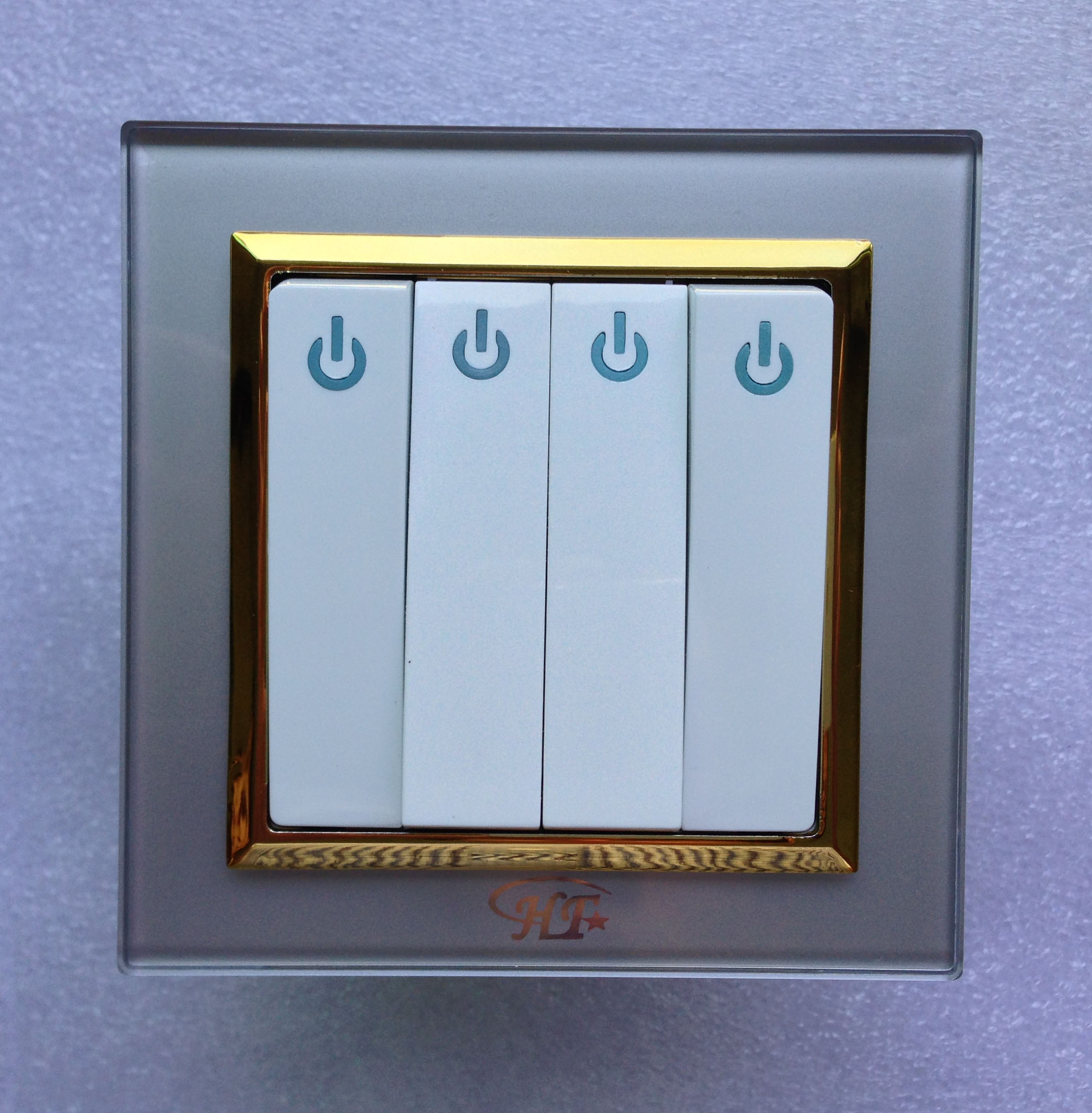 广东深圳墙壁开关插座厂家豪丽发彩色豪华精致ha系列四开单控价格