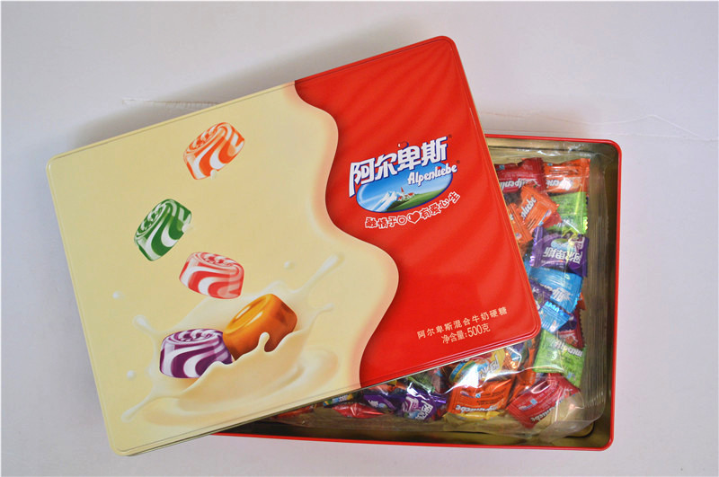 500g盒阿尔卑斯年货糖果礼盒混合牛奶硬糖馈赠佳品批发团购