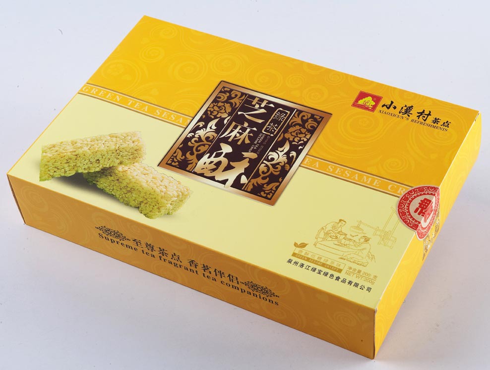 【小溪村】绿茶芝麻酥200g 至尊礼盒装 茶点食品芝麻酥