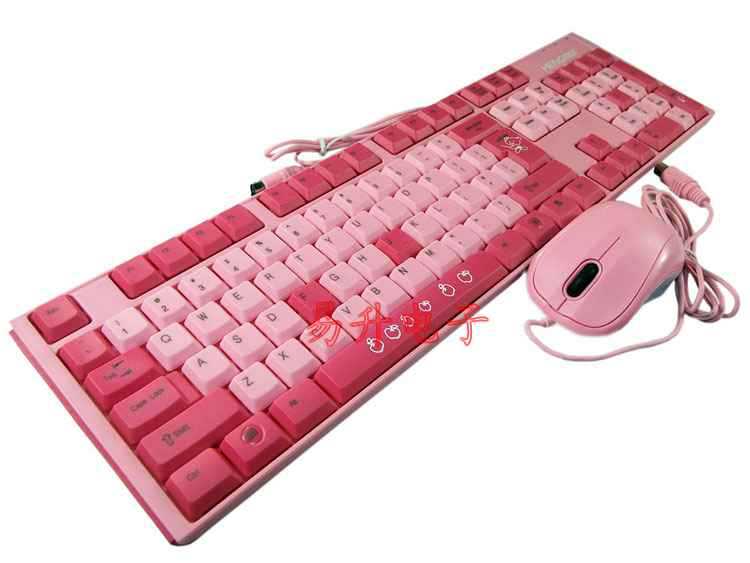 供应厂家批发 kh-808b恒美粉色卡通键鼠套装[p p] 键鼠套装批发