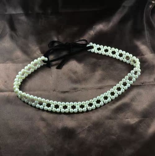 欧美大牌 百搭款 珍珠 腰带