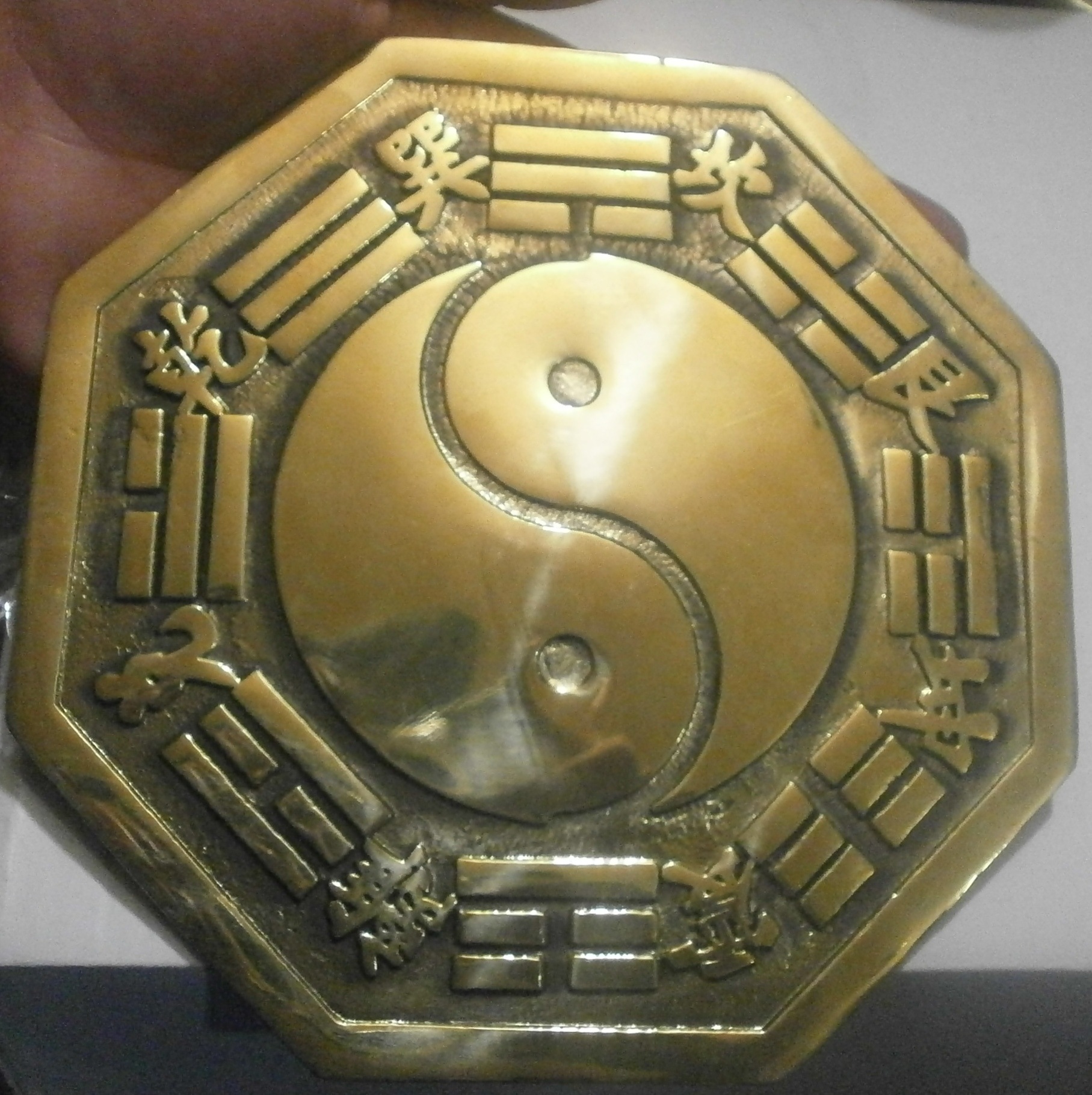批发销售 纯铜阴阳八卦凸镜 直径12.3cm白云观八角八卦铜镜