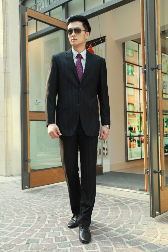 服装鞋帽箱包,钟表眼镜 男装 男式西服套装 法国皮尔卡丹 男士商务