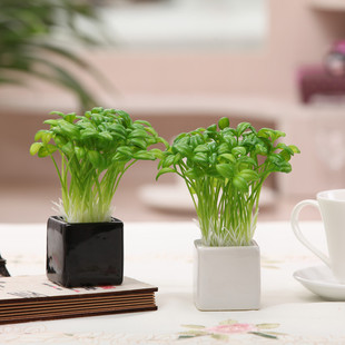 仿真花小豆芽批发 假花塑料花仿真植物 绿色豆芽菜 高仿真花田园