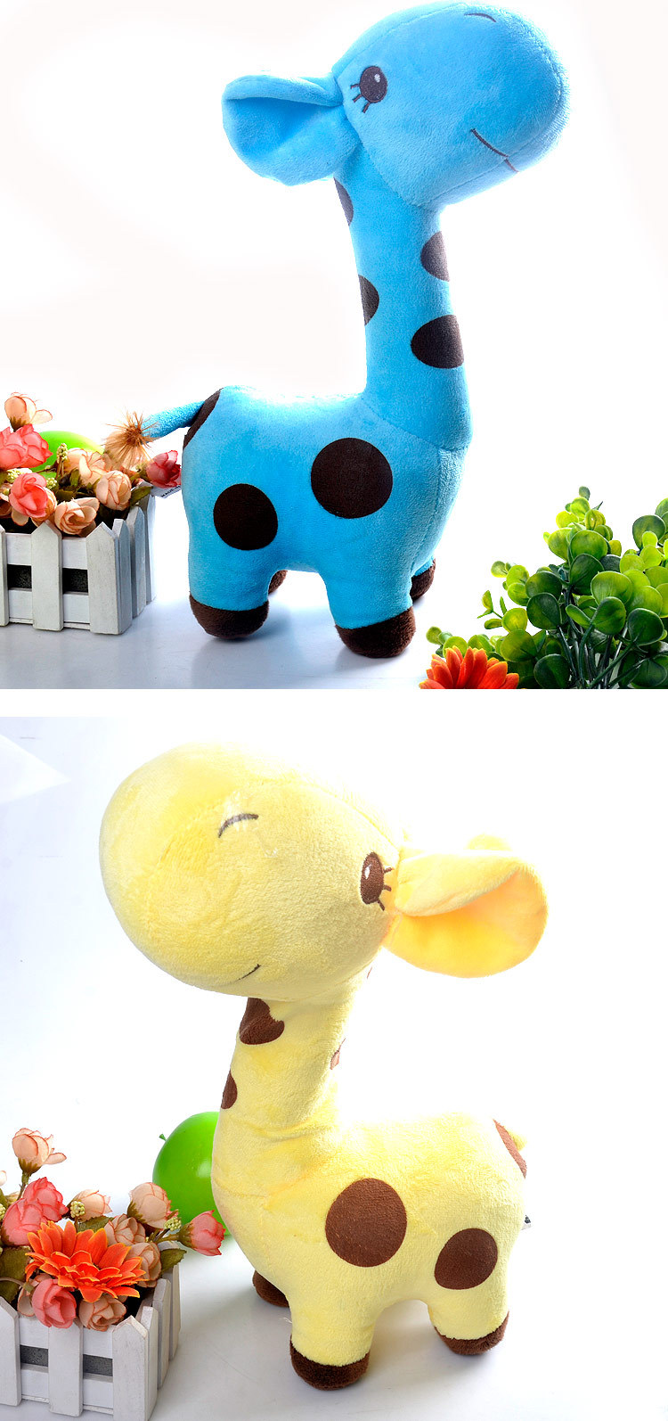 晶广 正品长颈鹿毛绒玩具婚房公仔玩偶 婚庆创意生日礼物