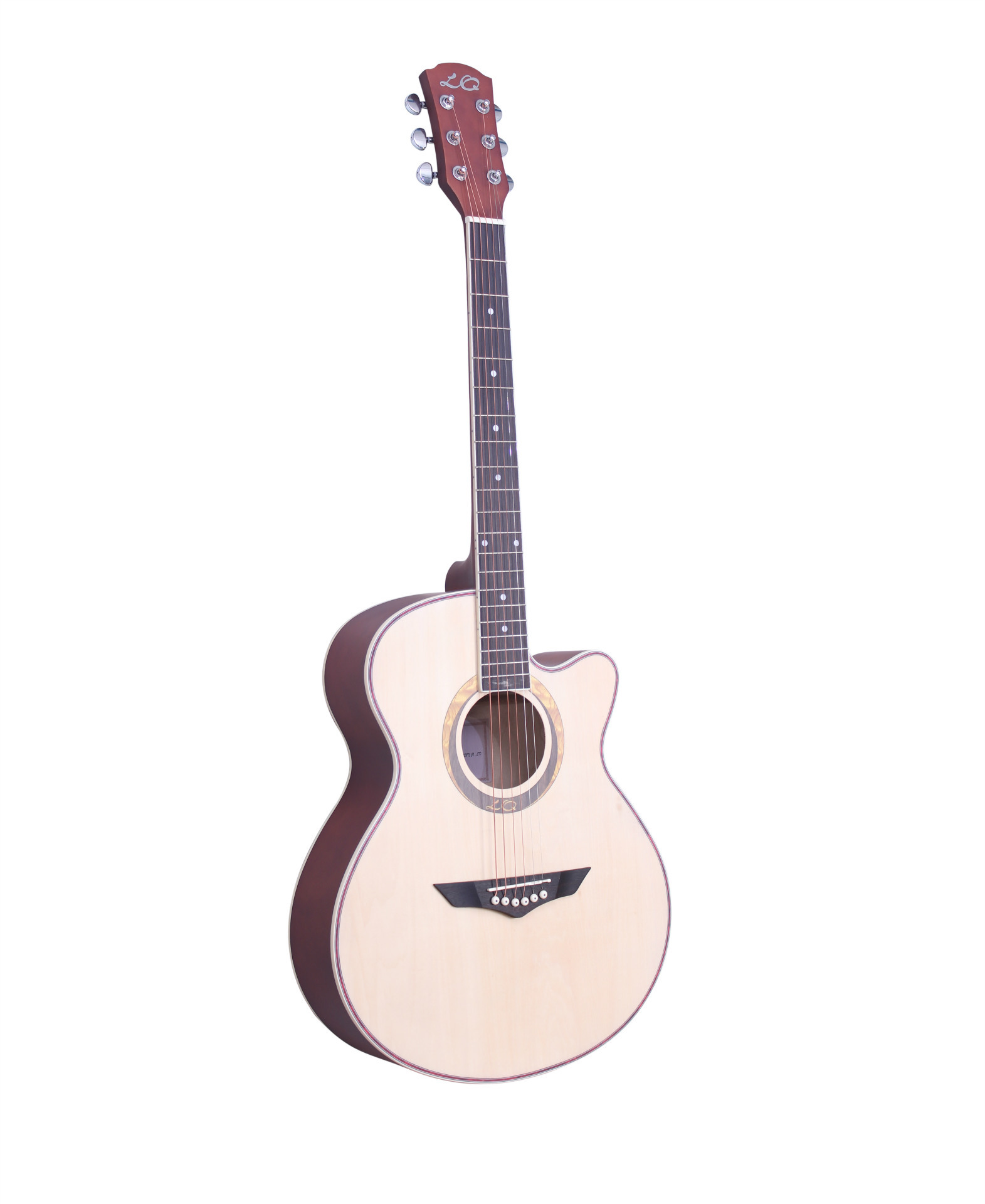 40英寸 琴头形状 lq专用 琴头装饰 1mm椴木皮 logo lq艺术体 琴颈材料