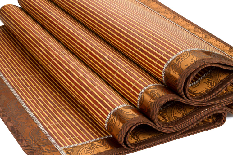 凉席 竹席子 双人双面毛竹 折叠1.5/1.8米 镜面金砖 厂家批发5 1