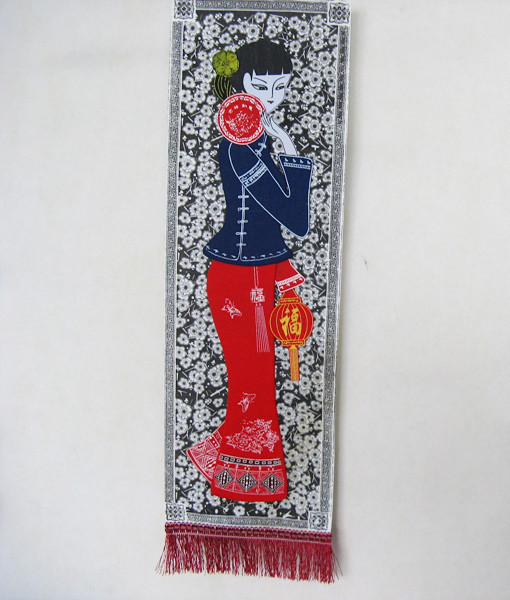 凤凰古城红凤凰民族工艺品批发部布贴画