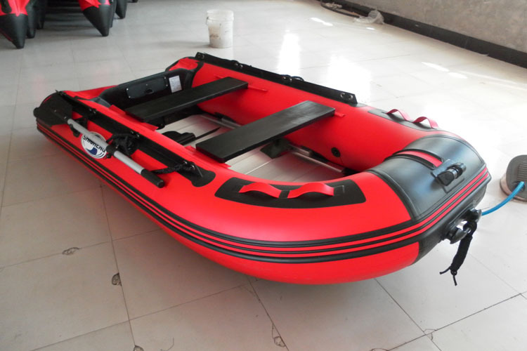 仕晟4人铝合金底橡皮艇充气船冲锋舟钓鱼船皮划艇船外机 300 米】价格