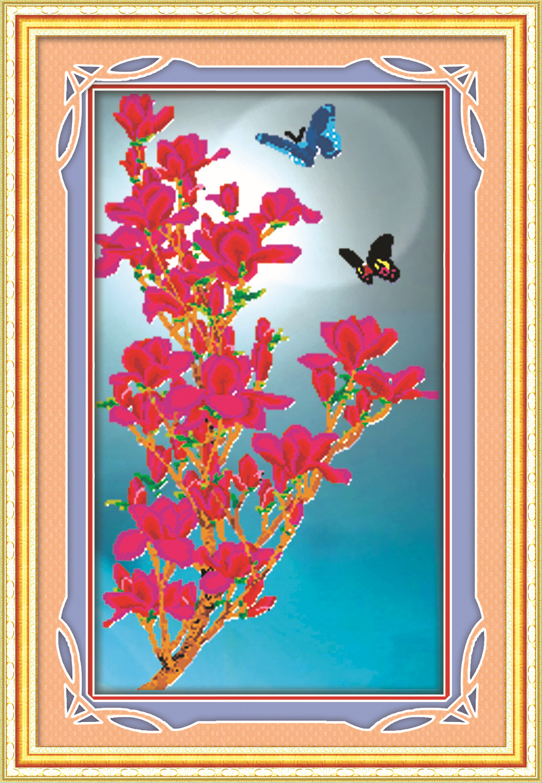 diy钻石画 天源阁客卧挂画3d【蝶恋花】ty087 厂家直销 诚招代理