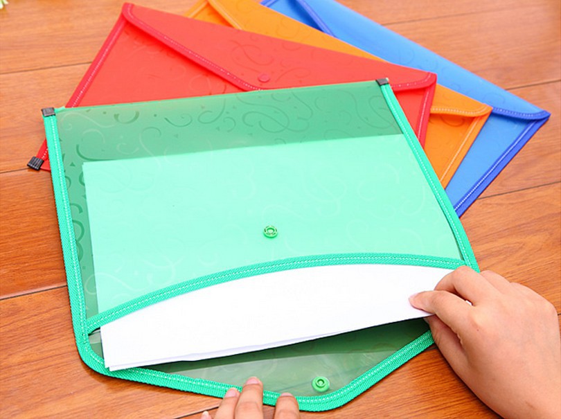 韩版文具布艺镶边优质s纹纽扣文件夹 文件袋 厂家批发定做