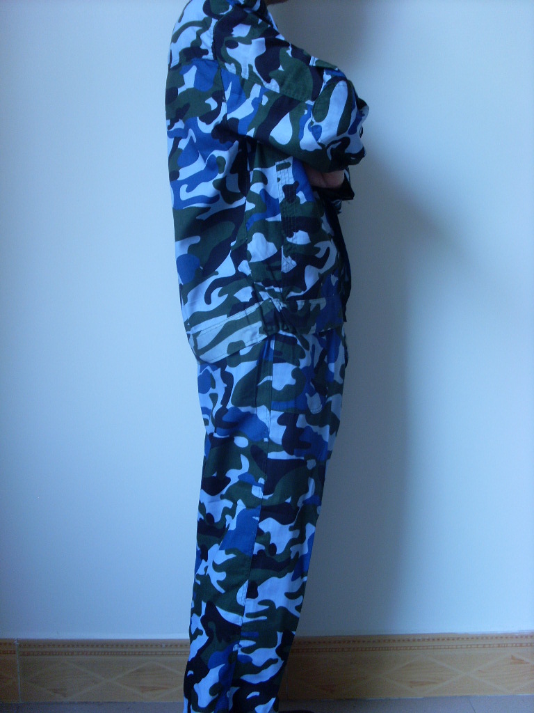 现货供应江西迷彩服 军训海洋迷彩服 学生训练服 拓训服等图片_2