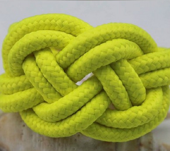 欧美外贸项链荧光色夸张粗绳索编织短款荧链