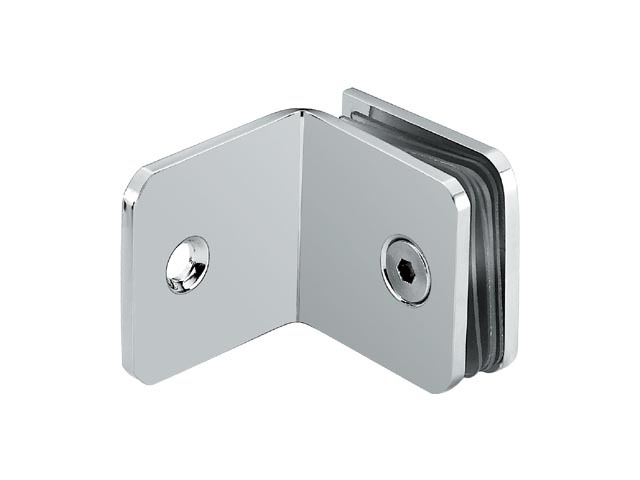 铜方形90度单边玻璃固定夹,全铜90度单边镜光玻璃隔断码,玻璃夹图片_1