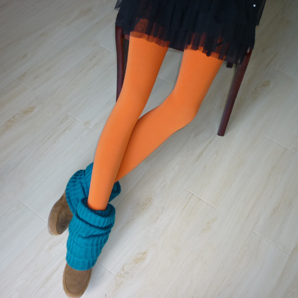 素色回忆 质量超好的日单彩色天鹅绒丝袜连裤袜 秋冬糖果打底子女