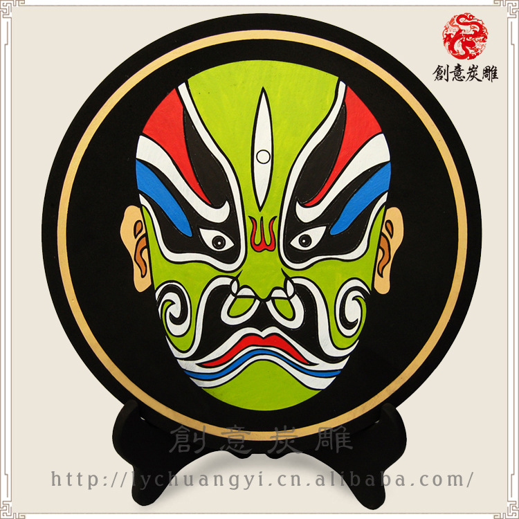 活性炭雕家居装饰品 特价批发 实力厂家 工艺品摆件 脸谱二郎神