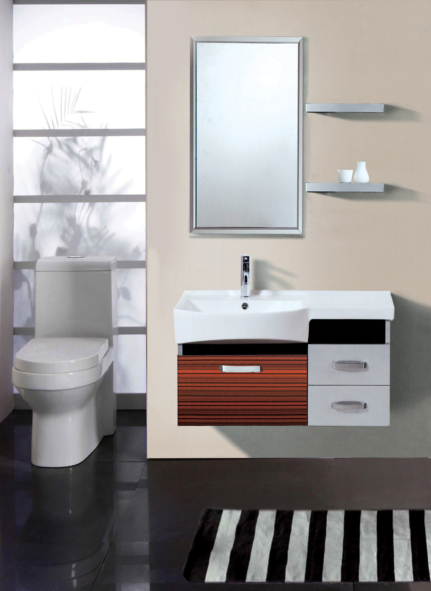 尊美卫浴厂家直销优质佛山不锈钢 批发浴室柜洗手盆启美品牌