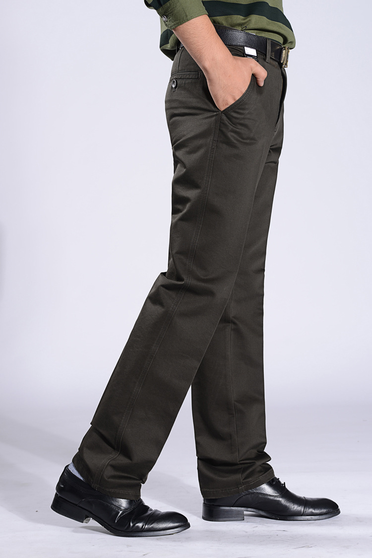 上海男装宇宙王保罗 品牌男裤男式休闲裤批发 直筒型633-59深咸菜图片