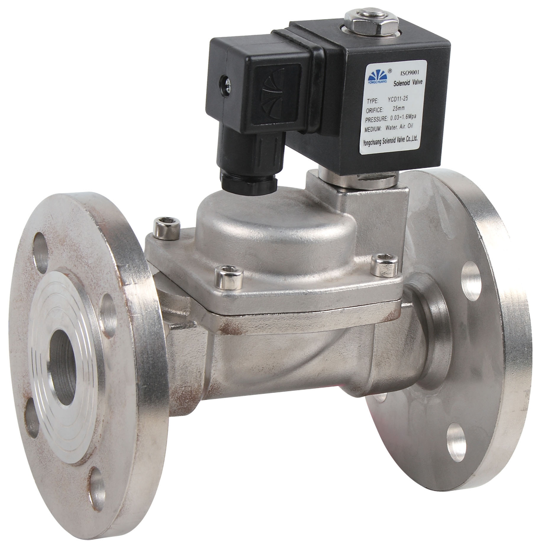 ycp31二通常闭不锈钢蒸汽电磁阀 高温油开水沸水蒸汽加热系统永创