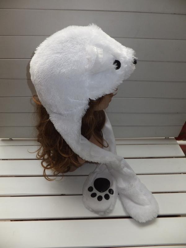 供应韩国组合super junior最爱-白熊帽子围巾手套