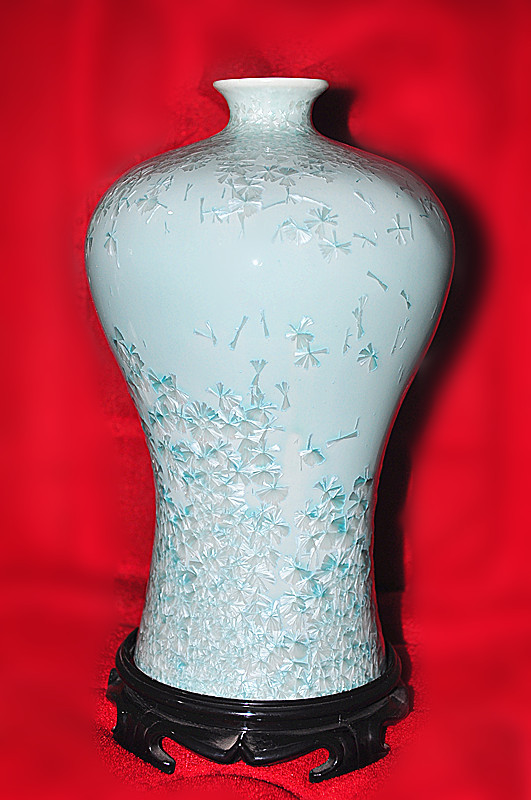淄博高档鲁青瓷冰裂釉花瓶摆件梅瓶,礼品,工艺品