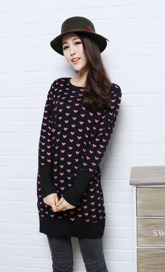 四季青杭派女装批发 衣织独秀2215大码女装卡通打底衫 针织衫