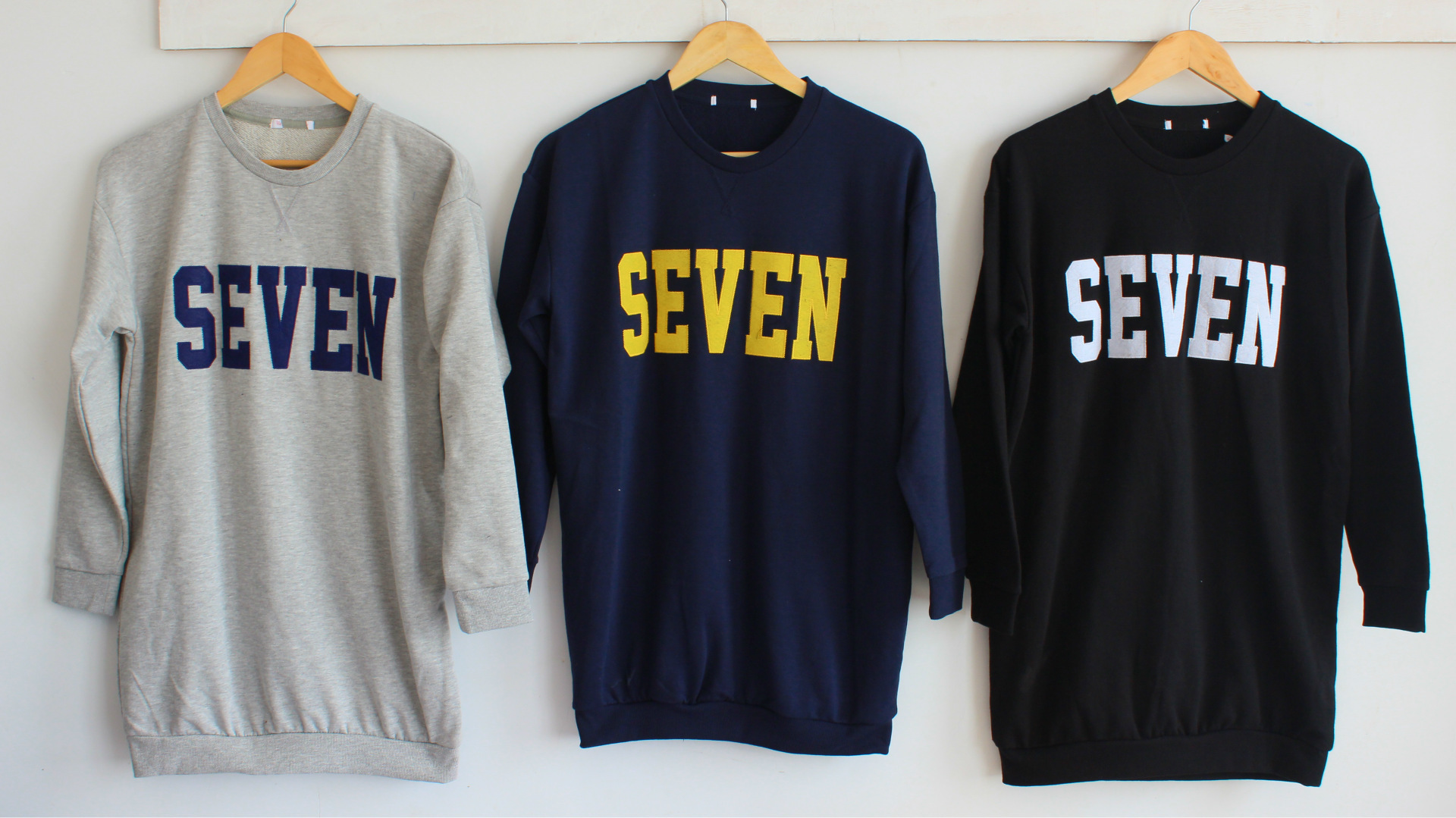 日本wego browny原单 seven字母长款卫衣