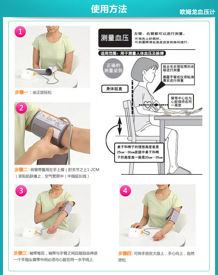 血压计使用方法图片图片