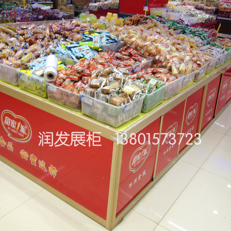 食品展櫃 超市貨架堆頭 散裝食品鋁合金廠家正品 超市堆頭陳列