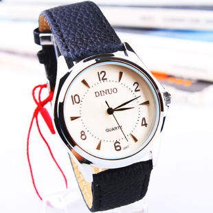 供应简约石英男士休闲皮带防水手表 商务礼品表批发网162720