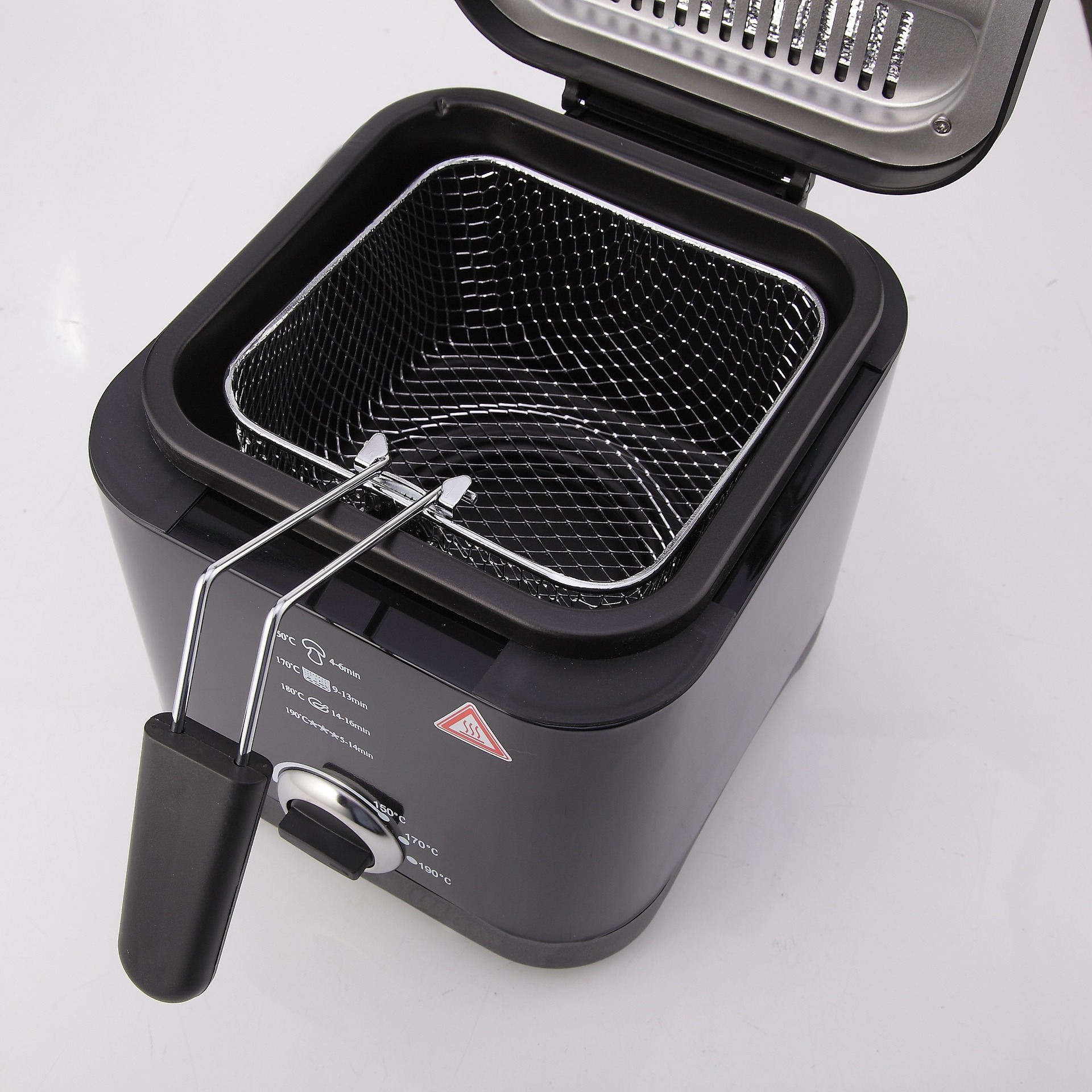 米考拉 家用 电炸锅 自动恒温 油炸锅1.5l油炸机多功能 金属拉丝