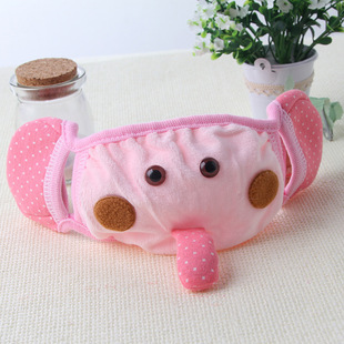 6662新款儿童卡通长鼻子小象口罩 冬季毛绒保暖口罩批发