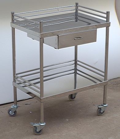厂家直销医用不锈钢治疗车,医用车,医用小推车